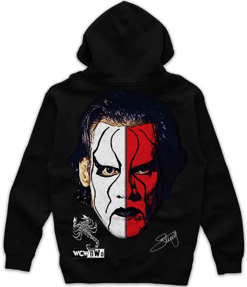 WHITE & RED STING HOODIE